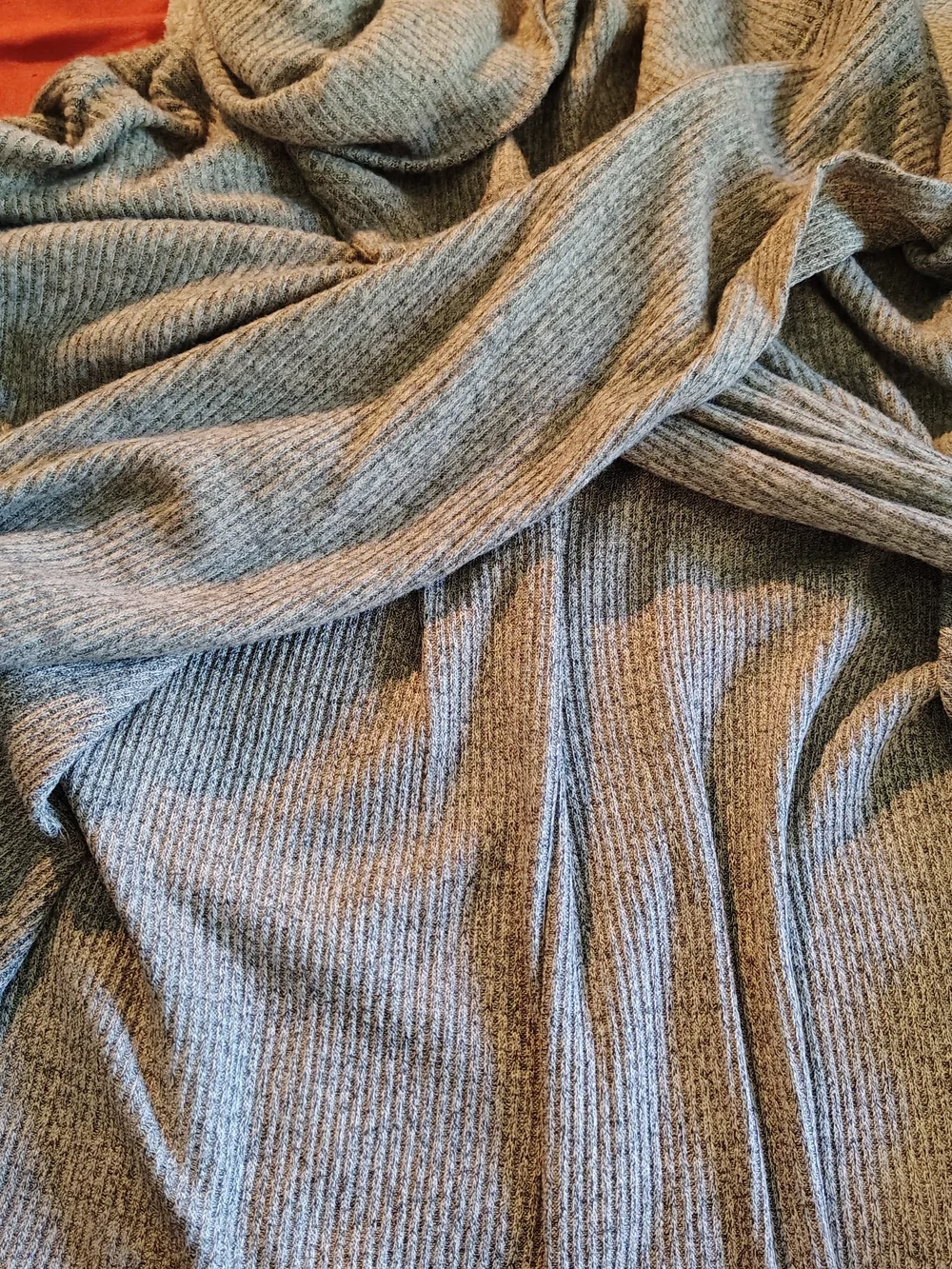 Nally & Millie Gray Ribbed Knit Sweater